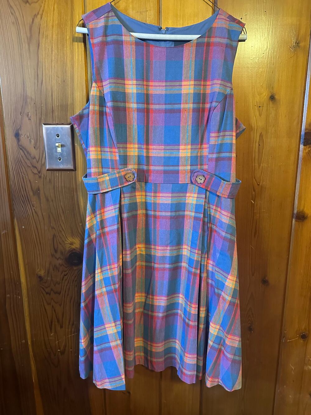 Modcloth Something Sixties Cotton-Linen Dress Size 14
